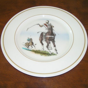 Sam Savitt Polo Plate, Delano Studios Polo Plate, Delano Studios, Vintage Horse Plate, Sam Savitt Horses, Horse Collectible, Horse Polo