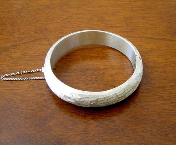 Sterling Silver Bangle Bracelet/ORB Sterling Silver Bangle Bracelet/Sterling Etched Bangle Bracelet/Bangle/Wide Cuff Bracelet