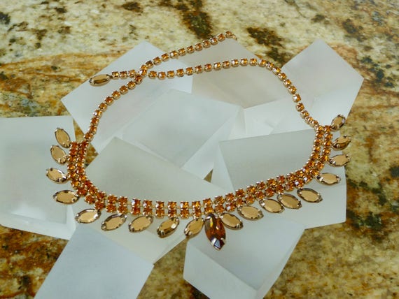 Weiss Topaz Necklace Unsigned/Vintage Topaz Marqu… - image 1