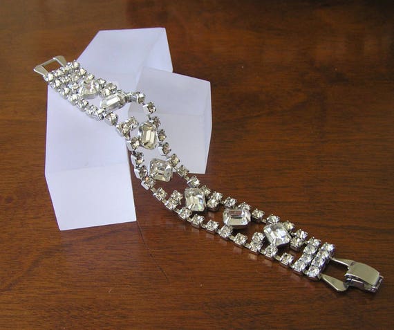 Weiss Clearrhinestone Bracelet marquise Cut Weiss vintage Weiss