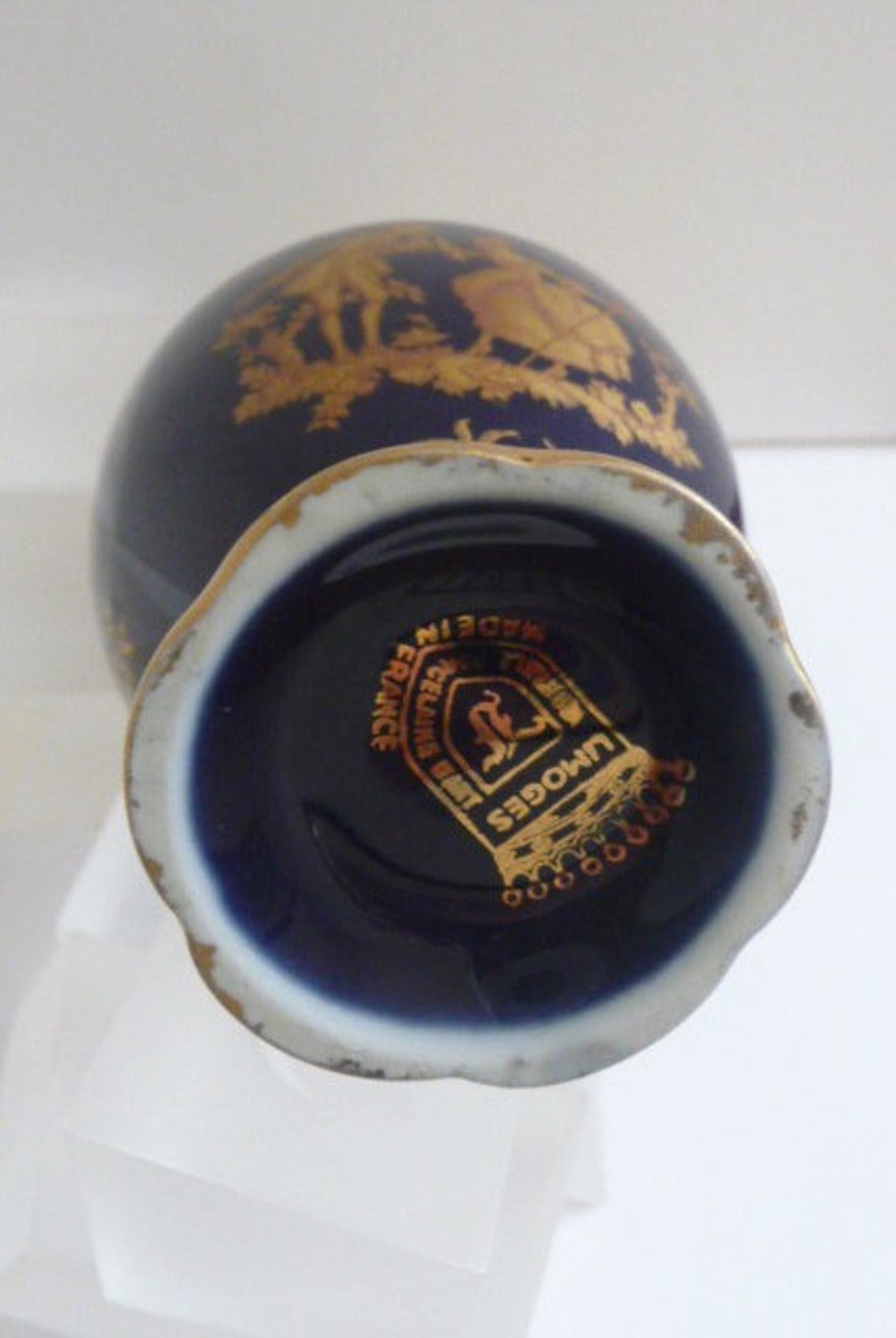 Vintage Limoges Porcelain Jug Limoges Porcelain Cobalt Vase Etsy