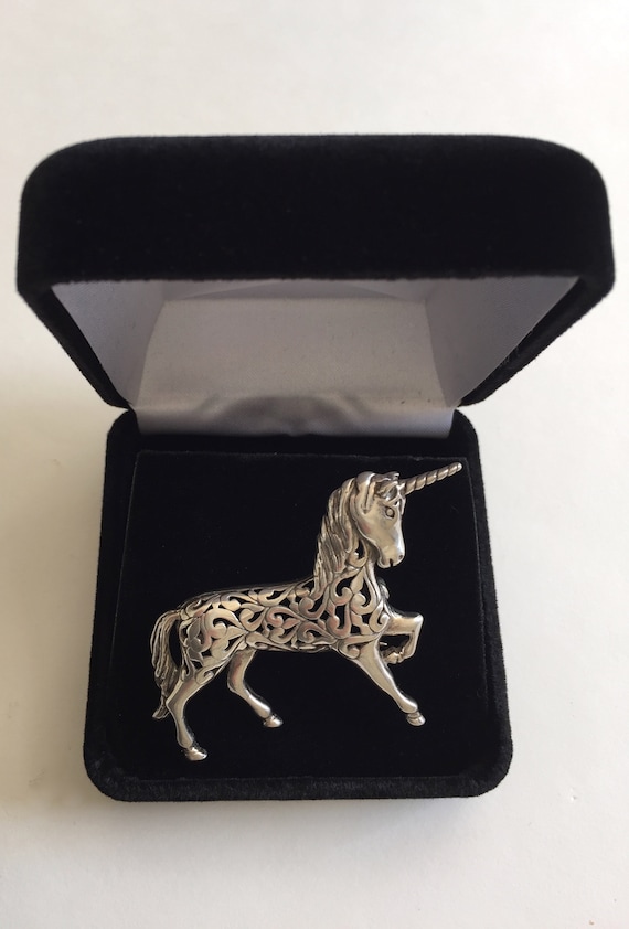 Vintage Jezlaine Sterling UNICORN Pin/Jezlaine Si… - image 1