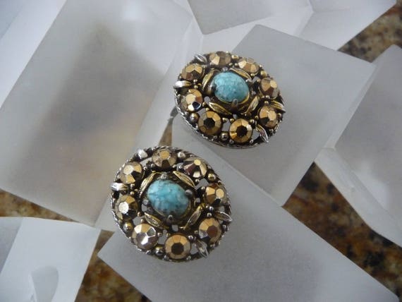 Weiss Turquoise/Weiss Turquoise Pin Earrings Neck… - image 6