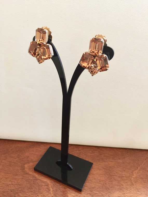 Weiss Topaz Rhinestone Earrings/Weiss Light Topaz… - image 3