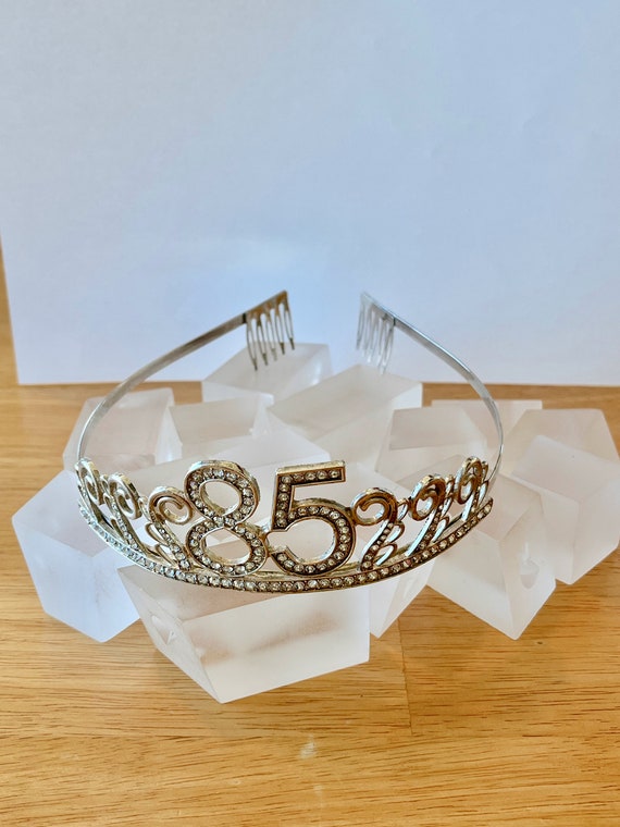 Vintage Clear Rhinestone Tiara Crown Headpiece/Rh… - image 6