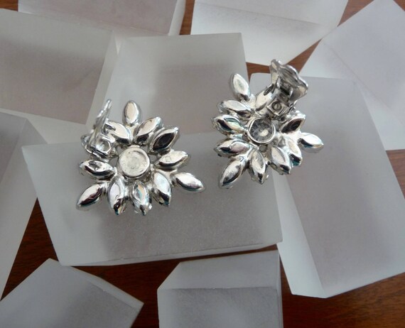 Weiss Clear Rhinestone Earrings, Weiss Rhinestone Earrings, Weiss Round Rhinestone Earrings, Weiss Marquis Rhinestone Earrings, Weiss Bridal View 5