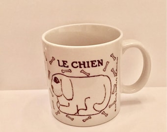 Taylor and Ng Coffee Mug/1978 BROWN LE CHIEN Mug/Vintage Le Chien 1978 Signed by Win Ng Mug/Taylor Ng Mug