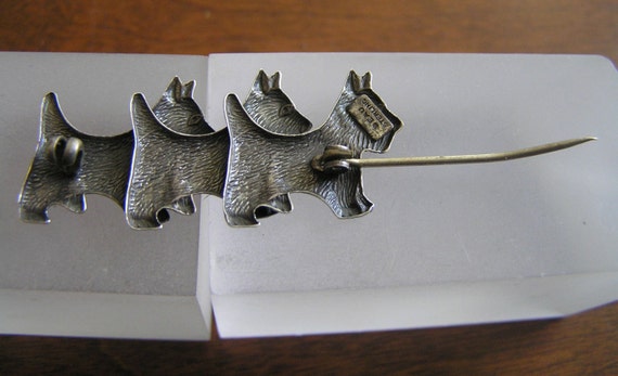 Beau Dog Pin/Beau Sterling Scottie Dog Pin/Sterli… - image 4