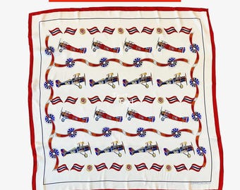DOPPELDECKER Biplane Silk Scarf 36 inches x 36 inches