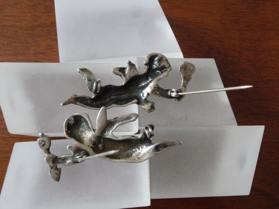 Sterling Silver Cherub Pins, Sterling Love Pins, … - image 4