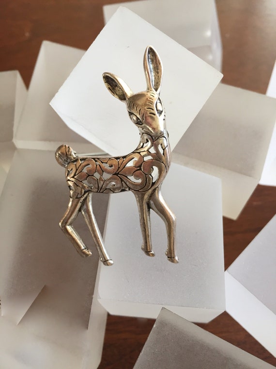 Vintage Jezlaine Sterling Deer Pin/Jezlaine Sterl… - image 2