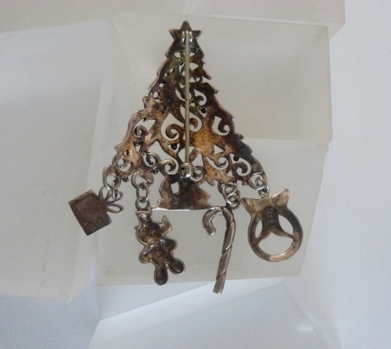 Vintage Jezlaine Sterling Christmas Tree Pin/Jezl… - image 4