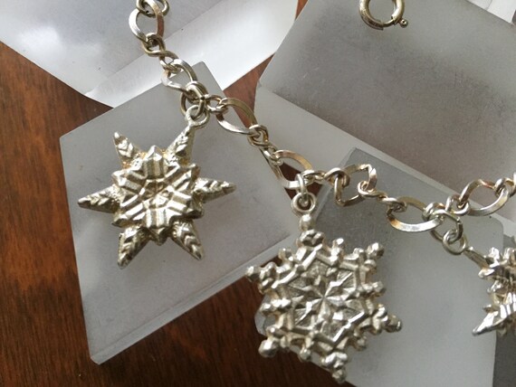 Vintage Gorham Sterling Silver Snowflake Bracelet… - image 6