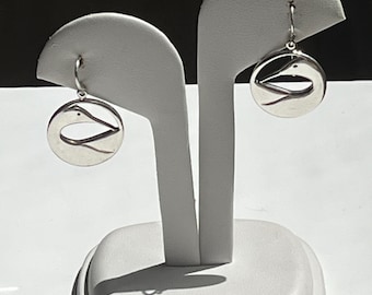 Boucles d'oreilles huard vintage Ken Kantro en argent sterling - Signées 1986