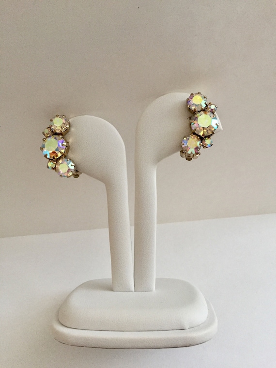WEISS PINK Rhinestone Earrings/Weiss Pink Earrings