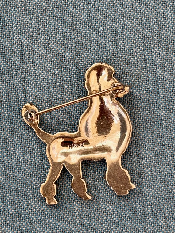 Vintage Signed NAPIER Sterling Silver POODLE Dog … - image 8