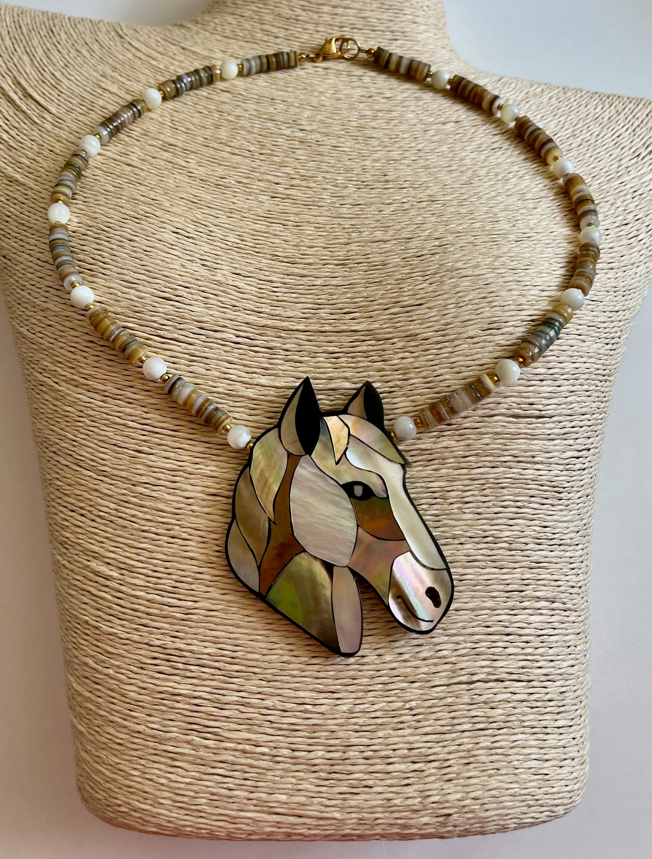 Mother of Pearl Horse Pendants Mother of Pearl Horse Pendants