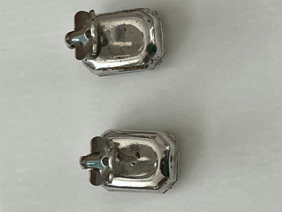 Kramer CLEAR Rhinestone Earrings/Kramer Emerald C… - image 7