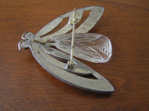 Art Deco Bug Pin/Lucite Insect Bug Art Deco Pin V… - image 5