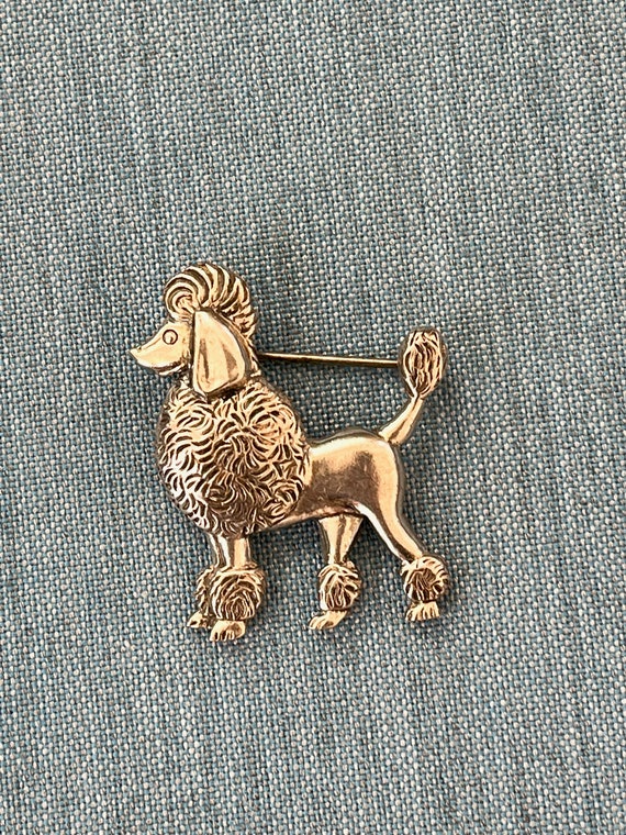 Vintage Signed NAPIER Sterling Silver POODLE Dog … - image 6