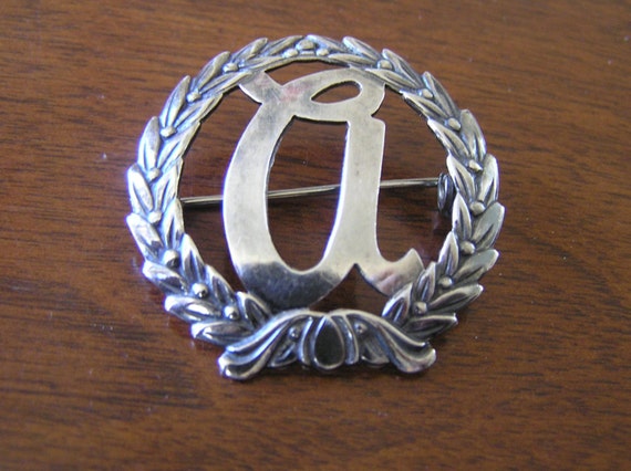 Sterling Silver Initial M Pin, Initial M Pin, Ini… - image 3