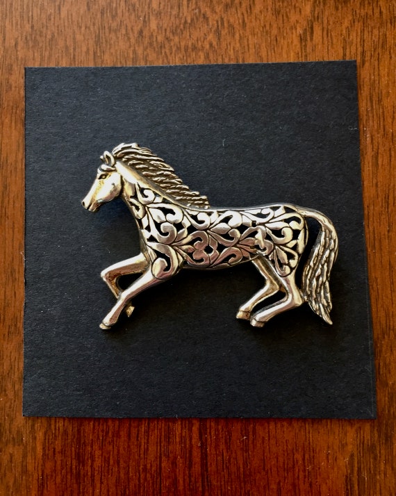 Vintage Jezlaine Sterling UNICORN Pin/Jezlaine Si… - image 8