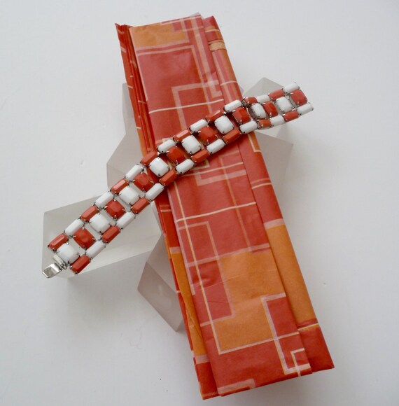 Weiss Art Deco/Weiss Black and White Necklace Bra… - image 9