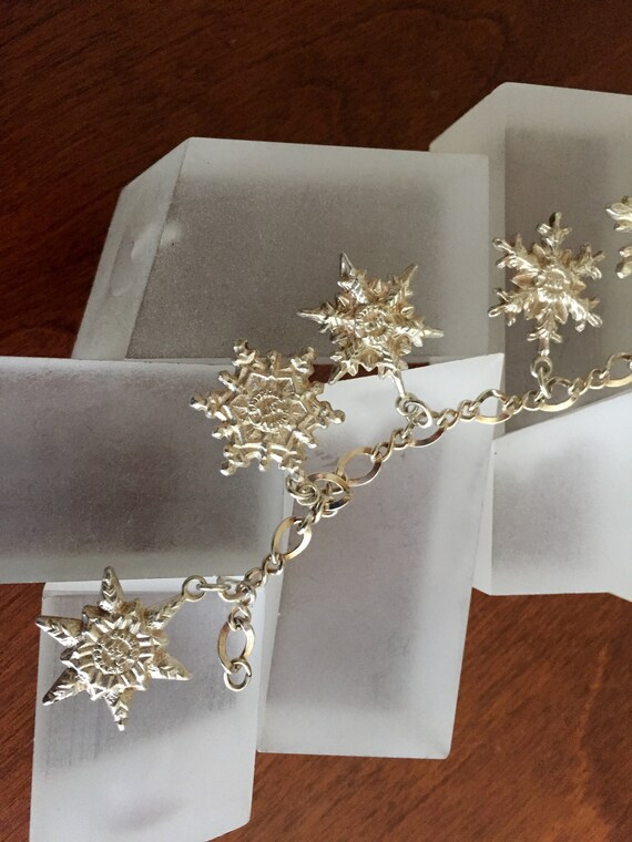 Vintage Gorham Sterling Silver Snowflake Bracelet… - image 9