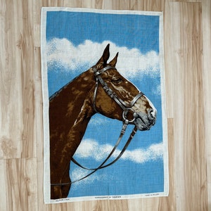 ULSTER Tea Towel/Ulster THOROUGHBRED Tea Towel/THOROUGHBRED by Ulster Made in Ireland Linen Tea Towel/Horse Tea Towel/Horse Towel