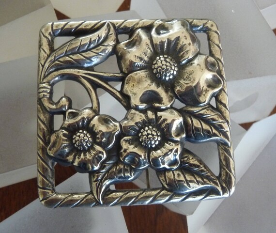 Sterling Flower Pin/DANECRAFT Flower Pin/Danecraf… - image 3