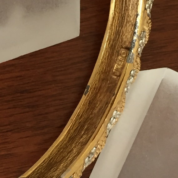 CINER Gold Clamper Bracelet/Ciner Hinged Bracelet… - image 9