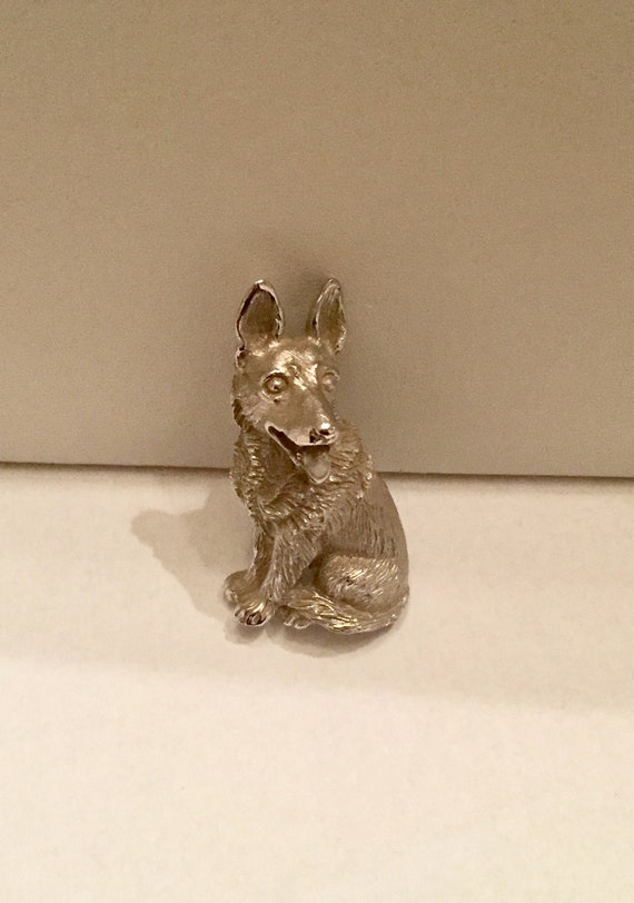 Crown Trifari/Crown Trifari German Shepherd Pin/Crown Trifari DOG Pin/Crown Trifari German Shepherd Dog/Crown Trifari Pin/Trifari Art Deco