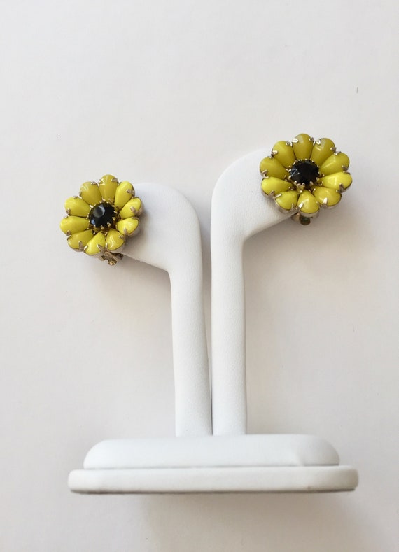 Weiss Yellow Rhinestone Earrings/Weiss Yellow Sati