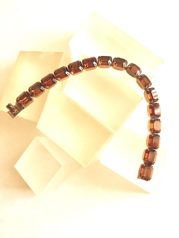 Weiss Topaz Rhinestone Bracelet/Weiss Emerald Cut Topaz Rhinestone Bracelet/Weiss Emerald Cut Bracelet/Weiss Topaz Bracelet/Weiss Topaz
