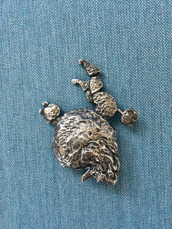 Vintage Guglielmo CINI Sterling Silver POODLE Pin… - image 7