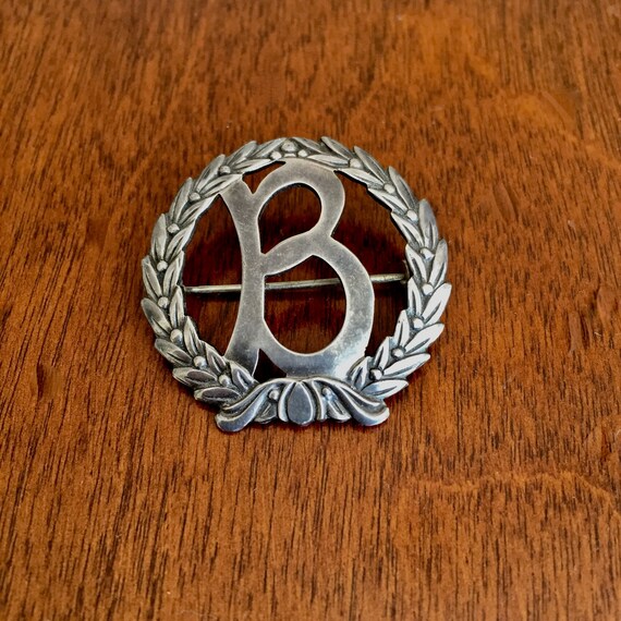 Sterling Silver Initial B Pin/Sterling Silver Initial Pins/Sterling Silver Initial B PinBrooch/Monogram Initial Pin B/Sterling Initial Pin