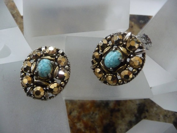 Weiss Turquoise/Weiss Turquoise Pin Earrings Neck… - image 7