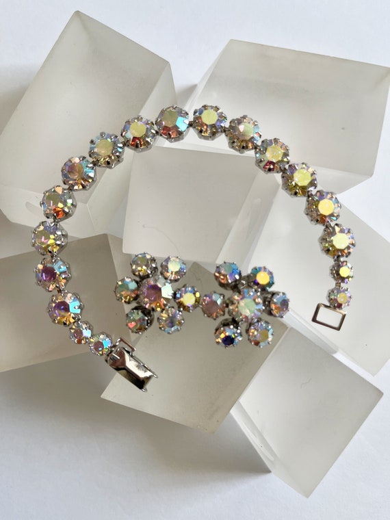 Weiss Clear Rhinestone Bracelet and Earrings/Weiss