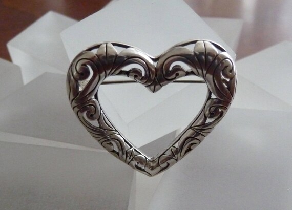 Vintage Jezlaine Sterling Heart Pin/Vintage Jezla… - image 6