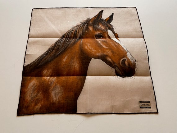 HORSE Hankie Handkerchief/Vintage THOROUGHBRED Ho… - image 5