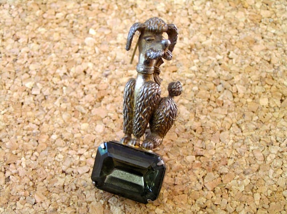 Boucher Poodle Pin, Boucher Poodle Pin with Smokey