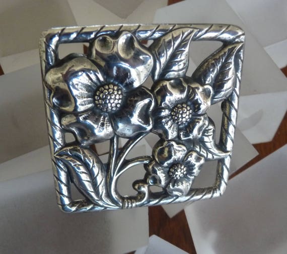 Sterling Flower Pin/DANECRAFT Flower Pin/Danecraf… - image 1