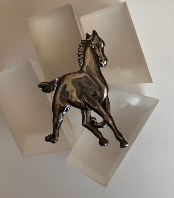 Vintage Sterling Horse Pin/Vintage Sterling Silver HORSE Pin/Vintage Sterling Silver Prancing Horse Pin/HORSE Pin