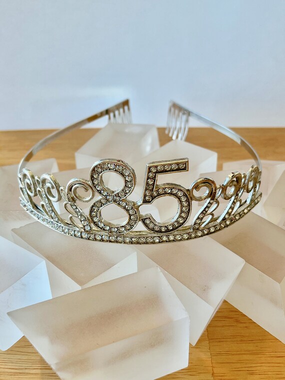 Vintage Clear Rhinestone Tiara Crown Headpiece/Rh… - image 2