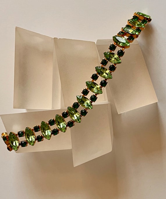 Kramer GREEN Rhinestone Bracelet/Kramer Shades of… - image 4