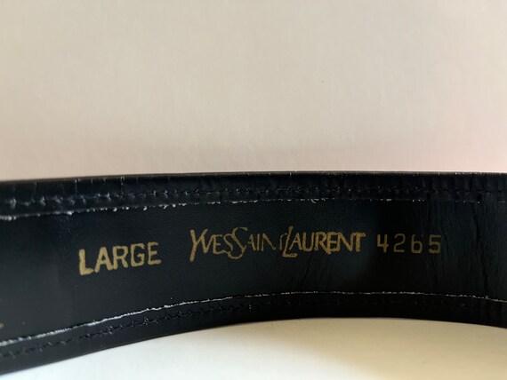 YSL Belt/Yves St Laurent 4265 Red Snakeskin Belt/… - image 8