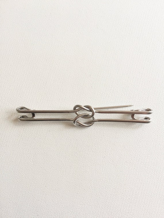 Sterling Double Love Knot Pin/Ballou Sterling Doub