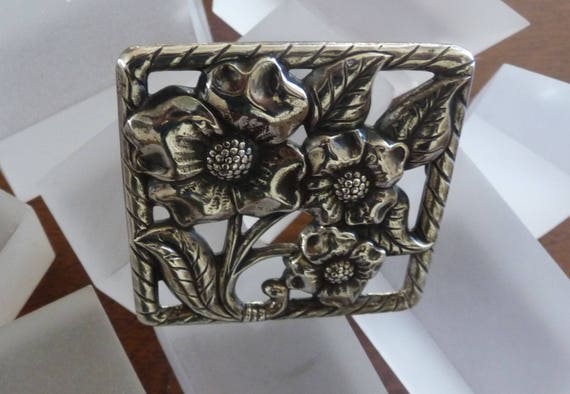 Sterling Flower Pin/DANECRAFT Flower Pin/Danecraf… - image 5