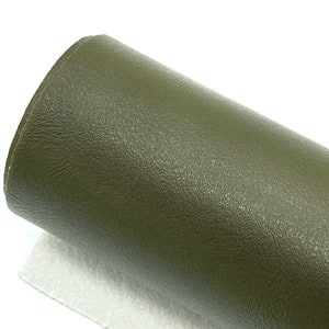 OLIVE - Smooth Faux Leather -A4 fabric sheet, felt backing- perfect for hair bows, snap clips, earrings, wristlets, and more!