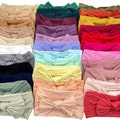 Pre-Tied Bow Headwraps - Cable Knit Nylon -Soft Baby/Toddler Headband - Newborn headband - 39 colors available - match any outfit!